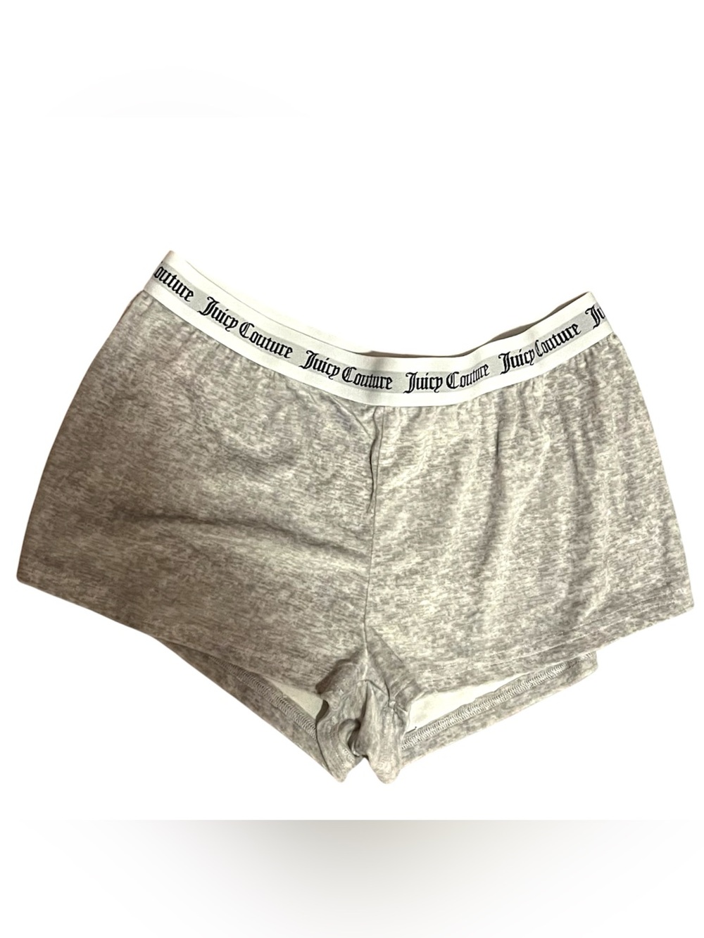 Juicy Couture Heather Gray Logo Waistband lounge Shorts